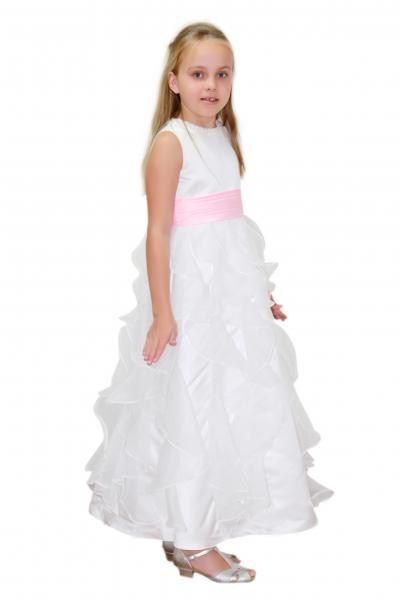 Blumenkinderkleid/ Kommunionskleid K1612 Rot, Rosa, Blau, Schwarz